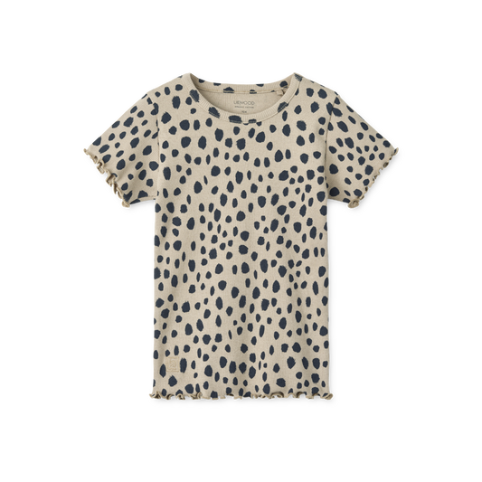 Geripptes T-Shirt Nieve 'Leo Spots/Mist'