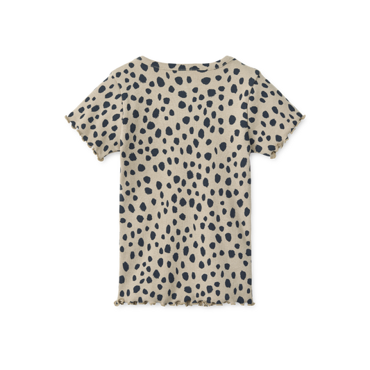 Geripptes T-Shirt Nieve 'Leo Spots/Mist'