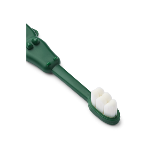 2er-Set Kleinkind-Zahnbürsten Fabio 'Yellow Mellow/Garden Green'