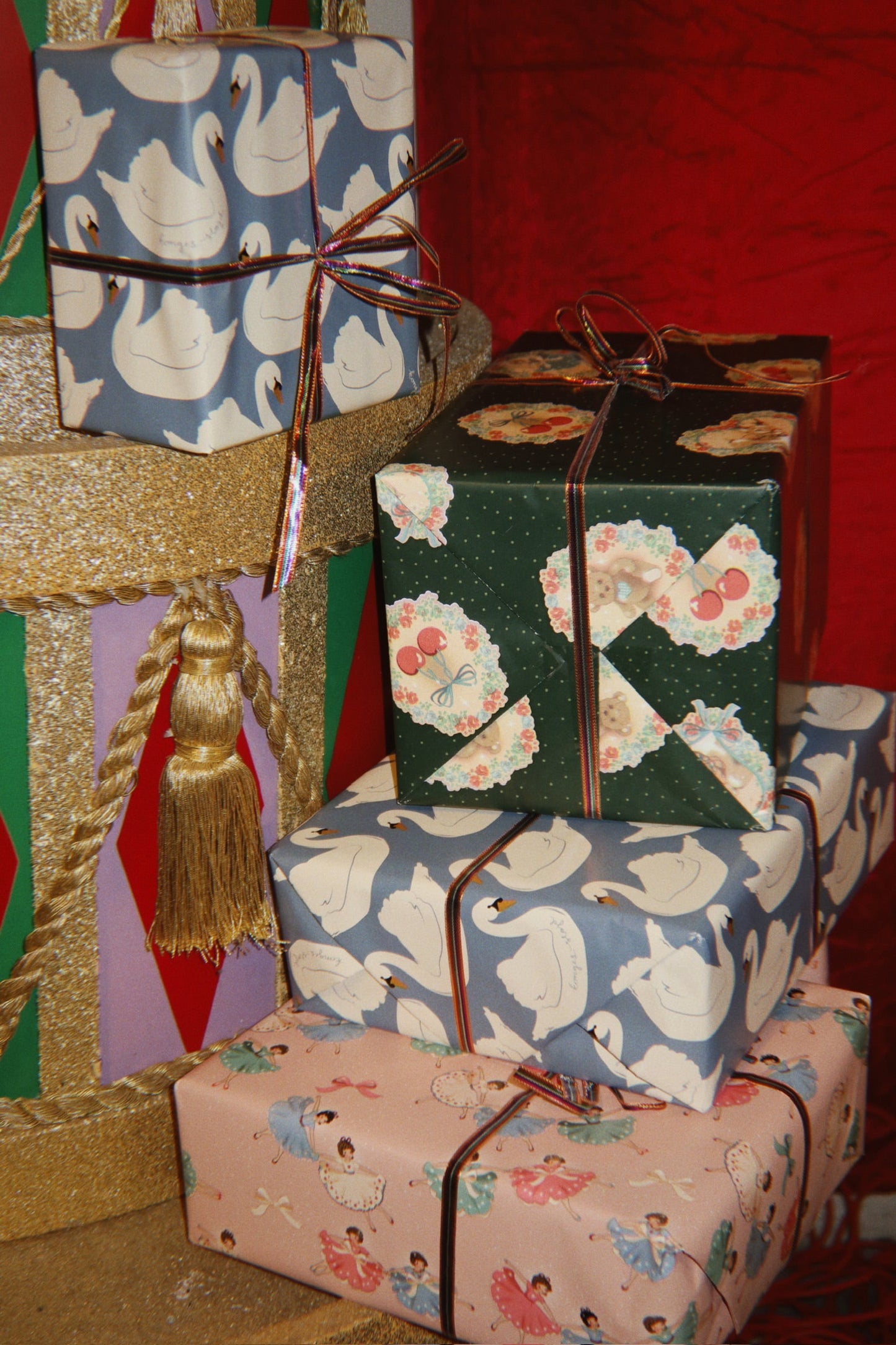 Geschenkpapier 'Deer Diary Green'