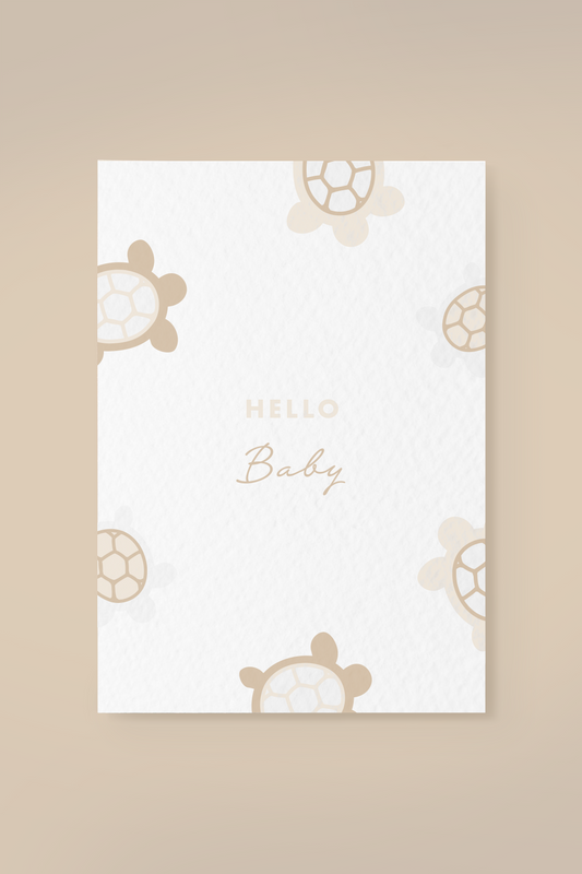 Grußkarte Schildkröte 'Hello Baby'