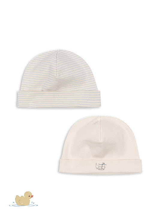 2er-Pack Beanie Fio Stripe 'Blue Mix'