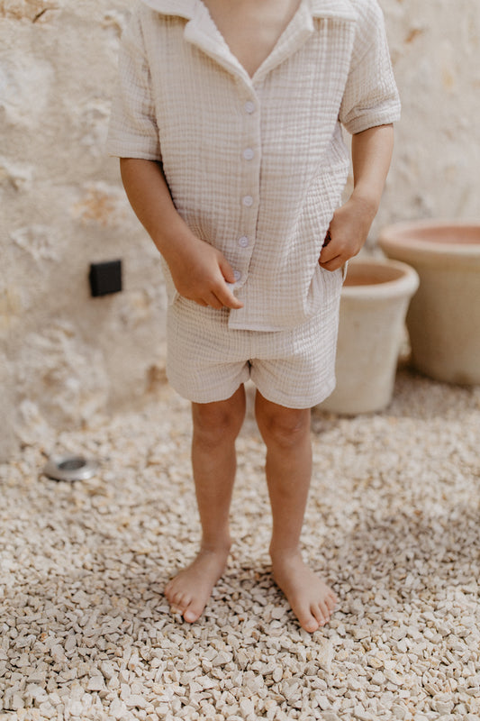 Pyjama-Set Kurz 'Cappuccino'