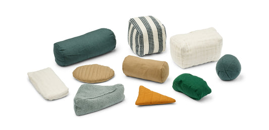 10er-Set Sensorische Kissen Senzo 'Blue Multi Mix' - The Little One • Family.Concept.Store.