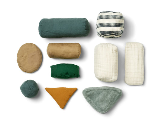 10er-Set Sensorische Kissen Senzo 'Blue Multi Mix' - The Little One • Family.Concept.Store.