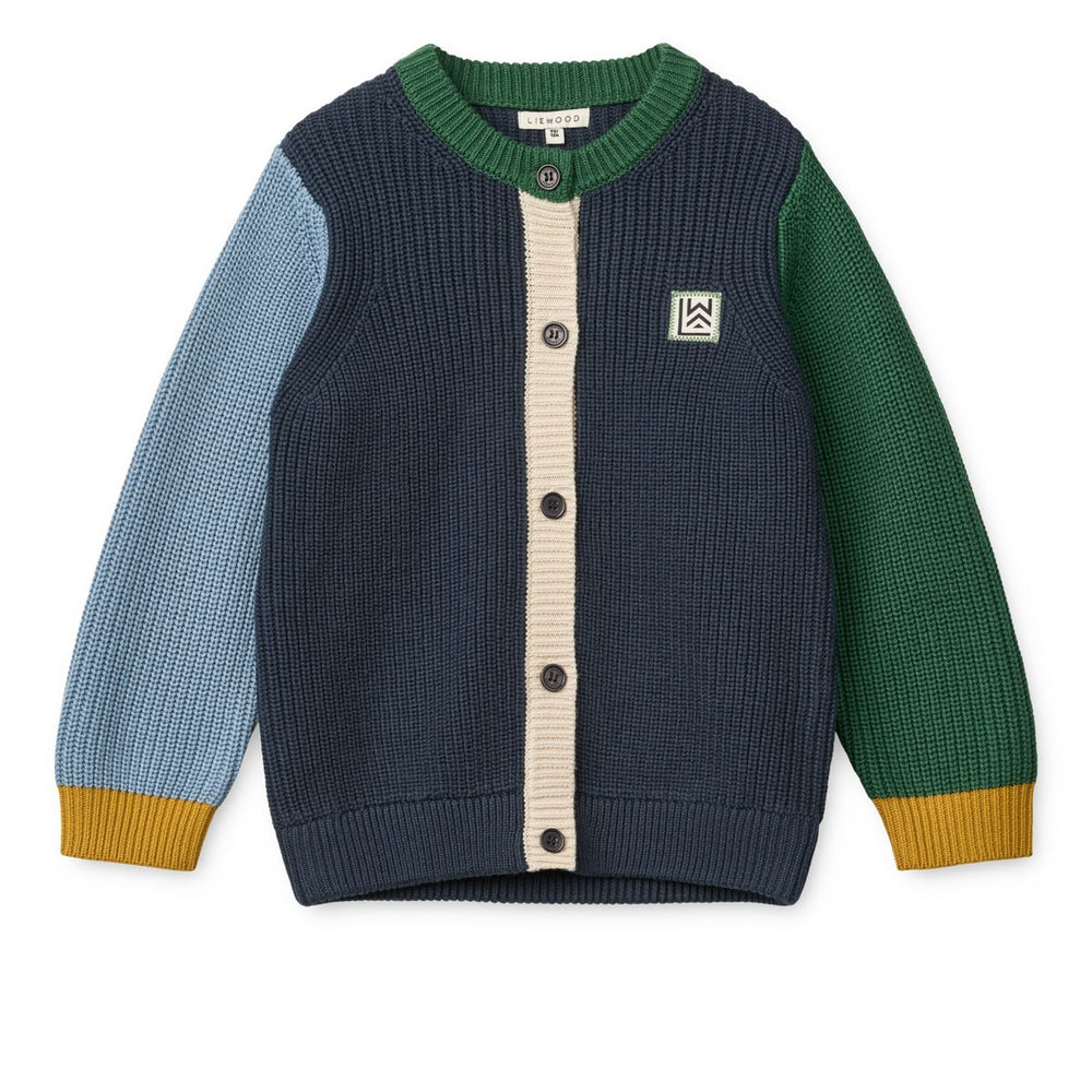 Baumwollstrickjacke Thea 'Classic Navy Multi Mix'