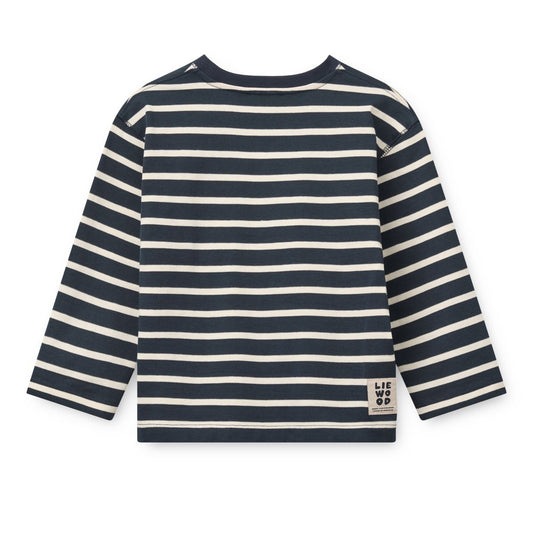 Gestreiftes Longsleeve Tyler 'Classic Navy/Creme de la Creme'
