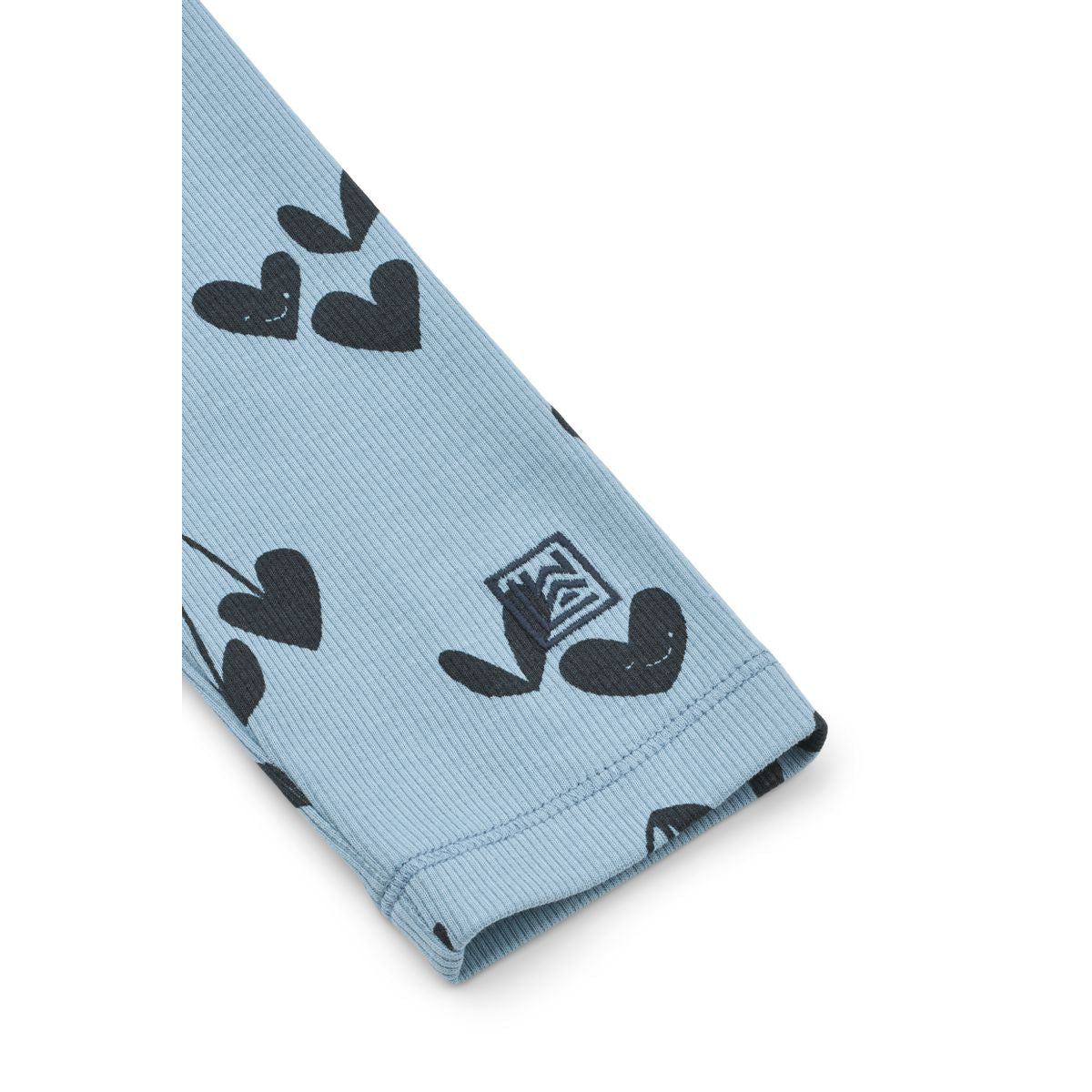 Bedruckte Ripp-Leggings Marien 'Sweethearts/Beach Blue'