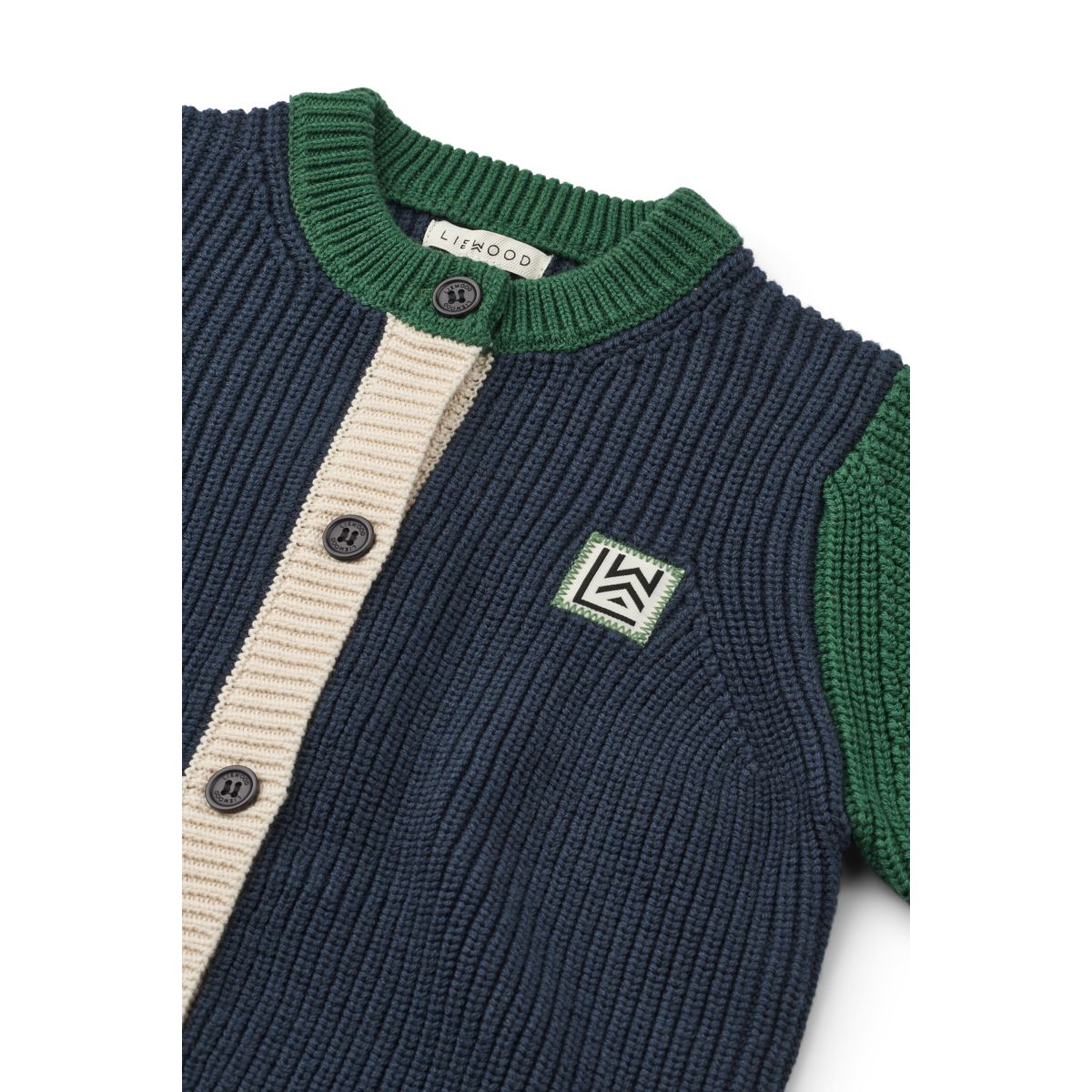 Baumwollstrickjacke Thea 'Classic Navy Multi Mix'