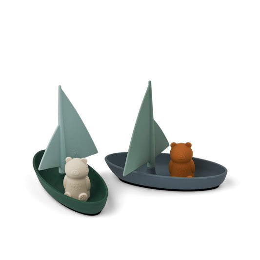 2er-Pack Spielzeugboote Ensley 'Whale Blue Multi Mix'