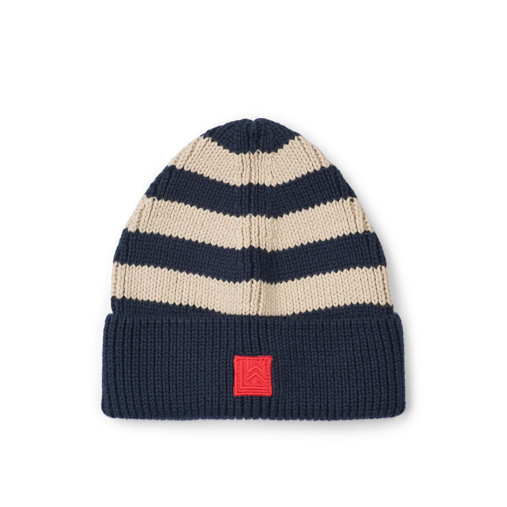Beanie Ezra 'Classic Navy/Sandy Stripe'