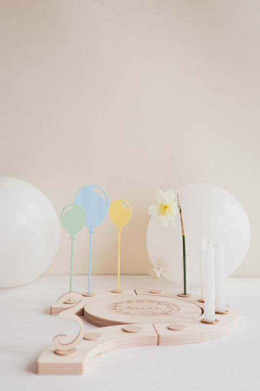 Luftballons für Geburtstagskranz 'Blau'