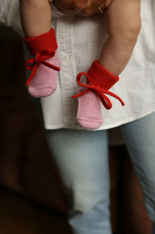 Booties 'Cotton Candy/ Red'