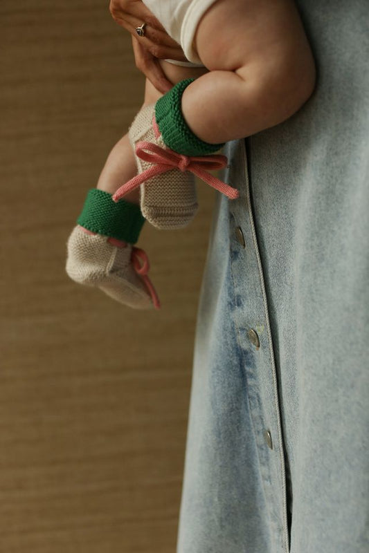 Booties 'Cream/Grass'