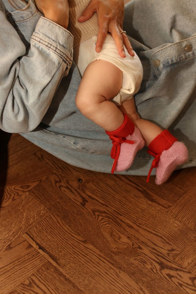 Booties 'Cotton Candy/ Red'