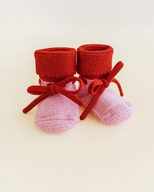 Booties 'Cotton Candy/ Red'