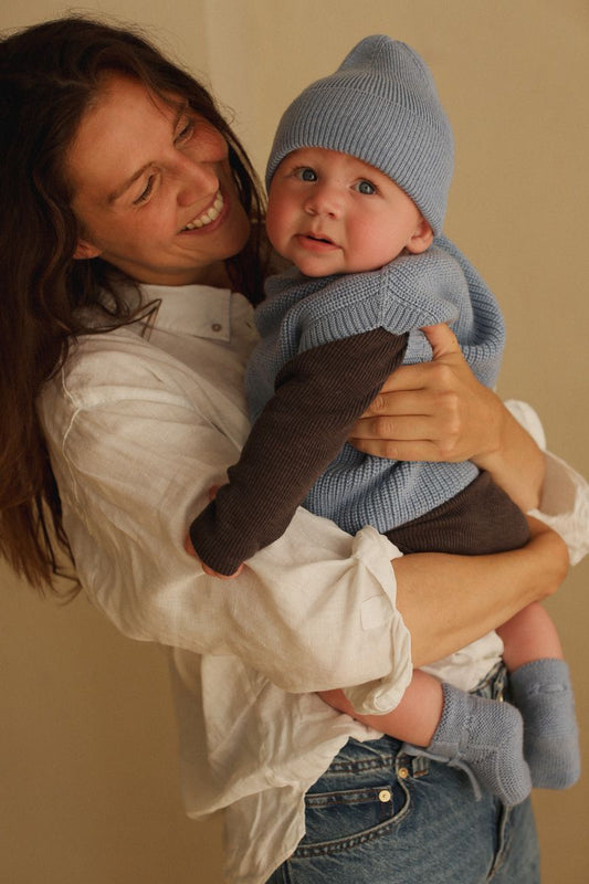 Beanie Fonzie NEWBORN 'Light Blue'