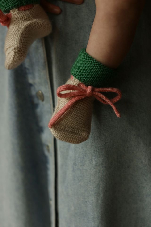 Booties 'Cream/Grass'