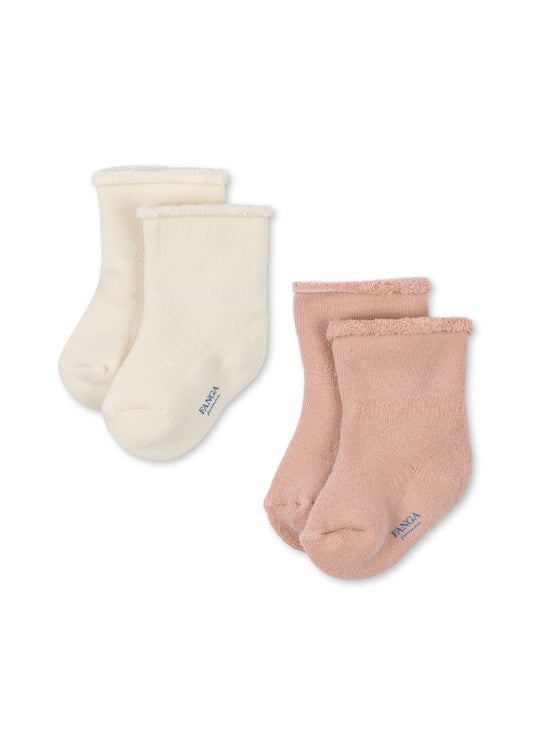 2er-Pack Frottee Socken Vicino 'Cameo Rose'