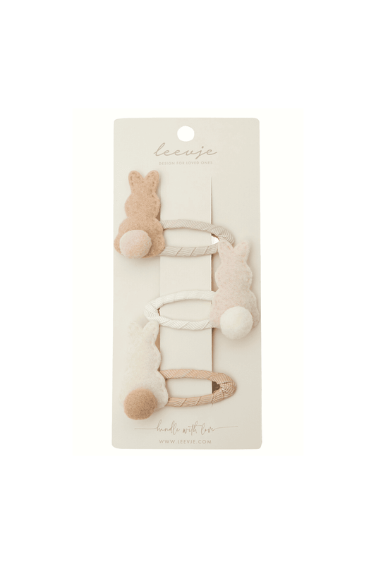 Haarspangen 'Bunny Clips Neutral'