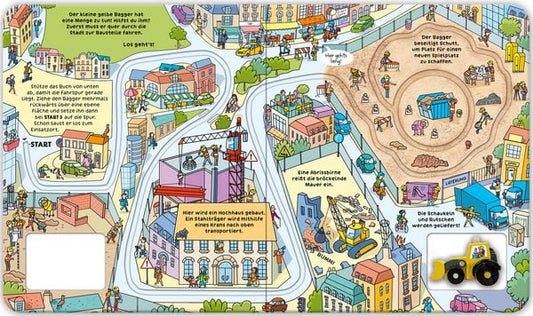 Fahrspurenbuch • Wohin fährt der Bagger?