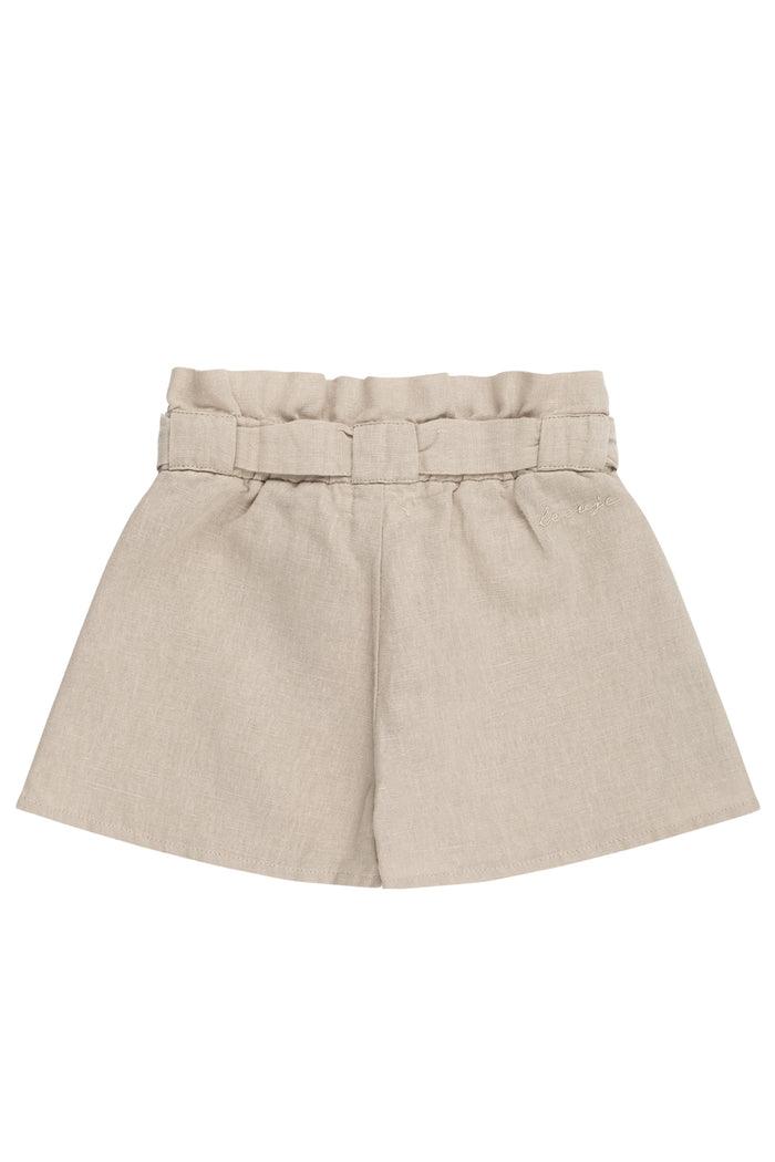 Leinenshorts mit Schleife 'Powder Gray' - The Little One • Family.Concept.Store. 