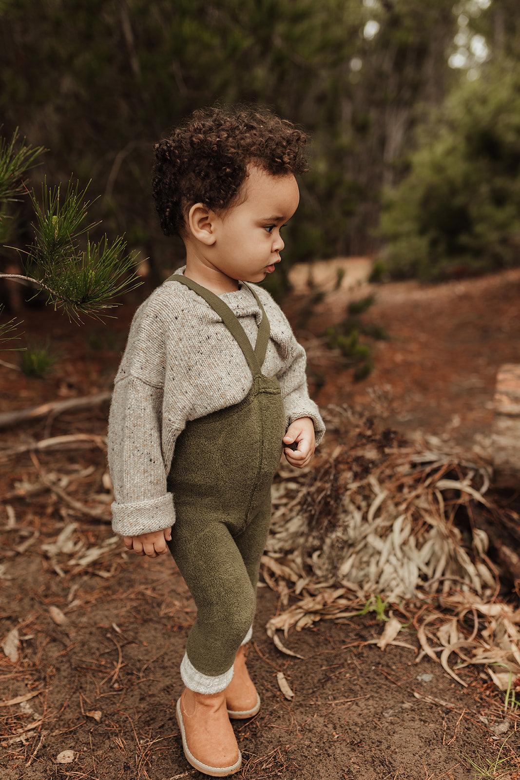 Strumpfhose Teddy Warmy Footless 'Olive' - The Little One • Family.Concept.Store. 
