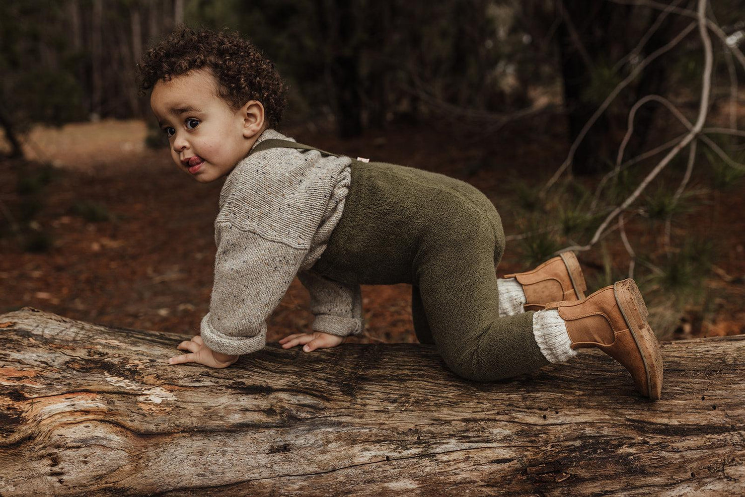 Strumpfhose Teddy Warmy Footless 'Olive' - The Little One • Family.Concept.Store. 