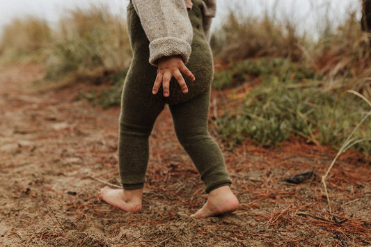 Strumpfhose Teddy Warmy Footless 'Olive' - The Little One • Family.Concept.Store. 