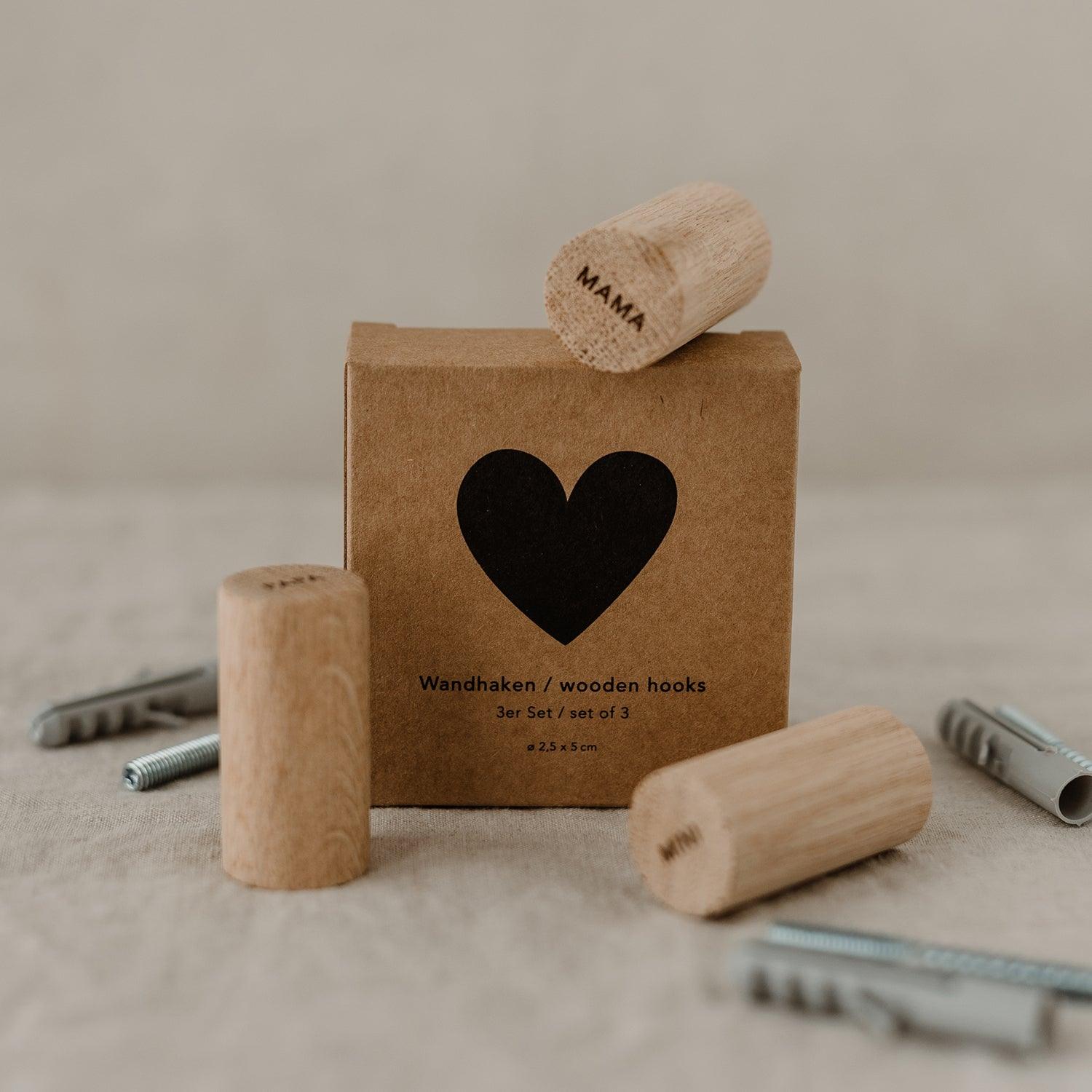 3er Set Wandhaken Familie - The Little One • Family.Concept.Store. 