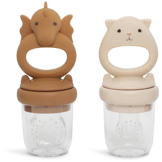 2er-Set Silikon-Fruchtsauger Dragon 'Caramel/Sunkiss' - The Little One • Family.Concept.Store. 