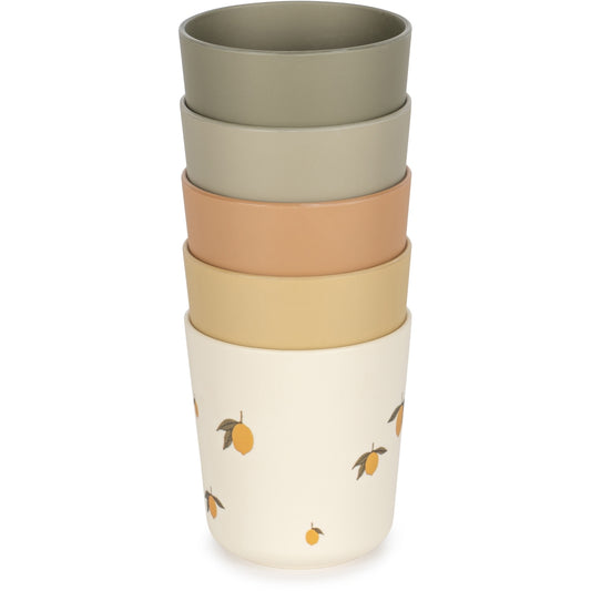 5er Set Becher 'Lemon Mix' - The Little One • Family.Concept.Store.