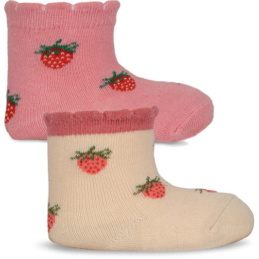 2er-Pack Jacquard Socken 'Strawberry Pink' - The Little One • Family.Concept.Store. 