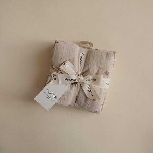 3er Pack Musselintücher 'Rainbow' - The Little One • Family.Concept.Store.