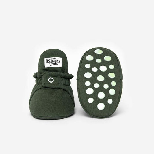 Cotton Booties 'Gripper'- Olive - The Little One • Family.Concept.Store. 