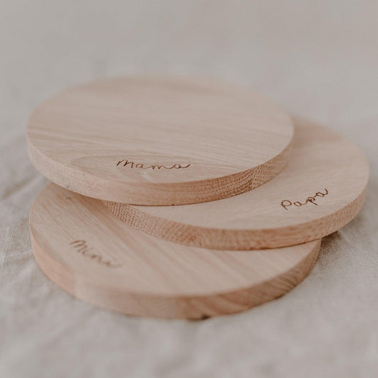 Untersetzer aus Eiche 'Papa' - The Little One • Family.Concept.Store.