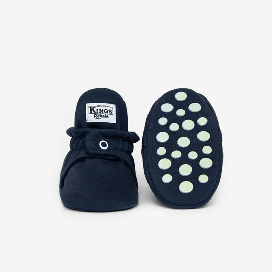 Cotton Booties 'Gripper'- Navy - The Little One • Family.Concept.Store. 