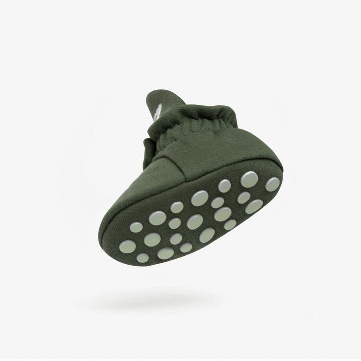 Cotton Booties 'Gripper'- Olive - The Little One • Family.Concept.Store. 