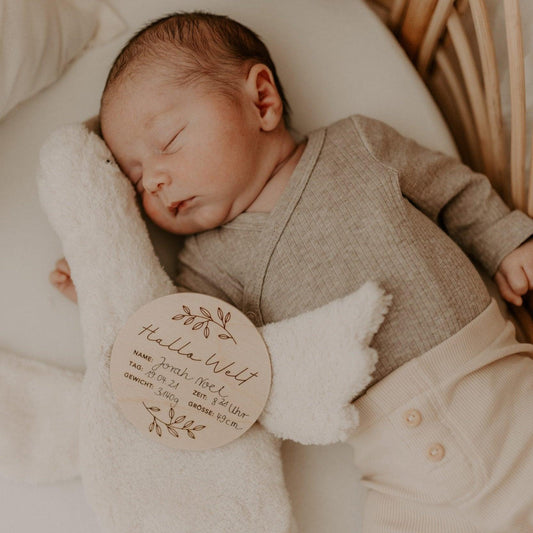 Meilensteinscheibe - Hallo Welt - The Little One • Family.Concept.Store.
