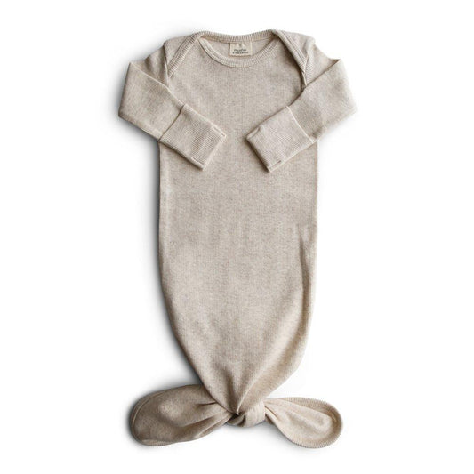 Ribbed Knotted Gown 'Beige Melange' - The Little One • Family.Concept.Store. 