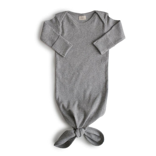Ribbed Knotted Gown 'Gray Melange' - The Little One • Family.Concept.Store. 