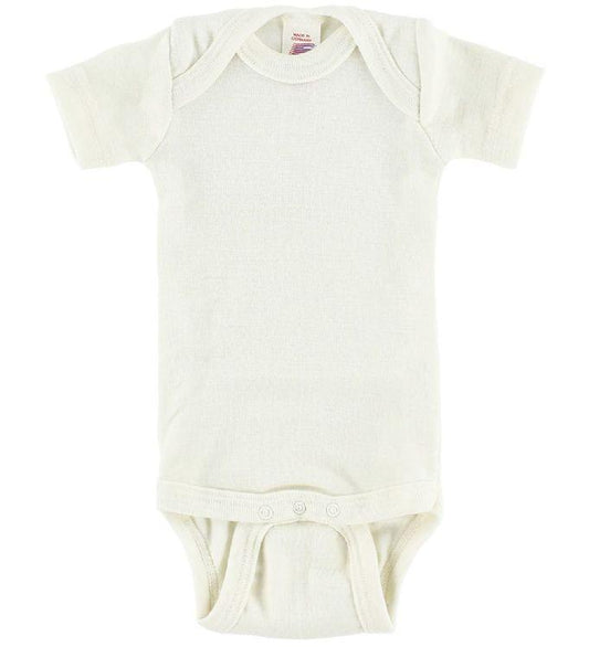 Kurzarmbody Wolle Seide 'Natur' - The Little One • Family.Concept.Store.