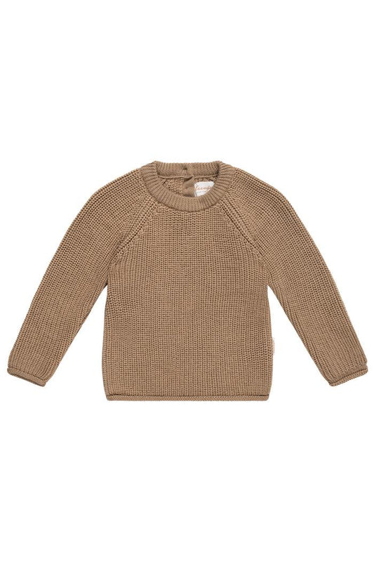 Chunky Knit Pullover mit Raglanärmeln 'Walnut' - The Little One • Family.Concept.Store. 