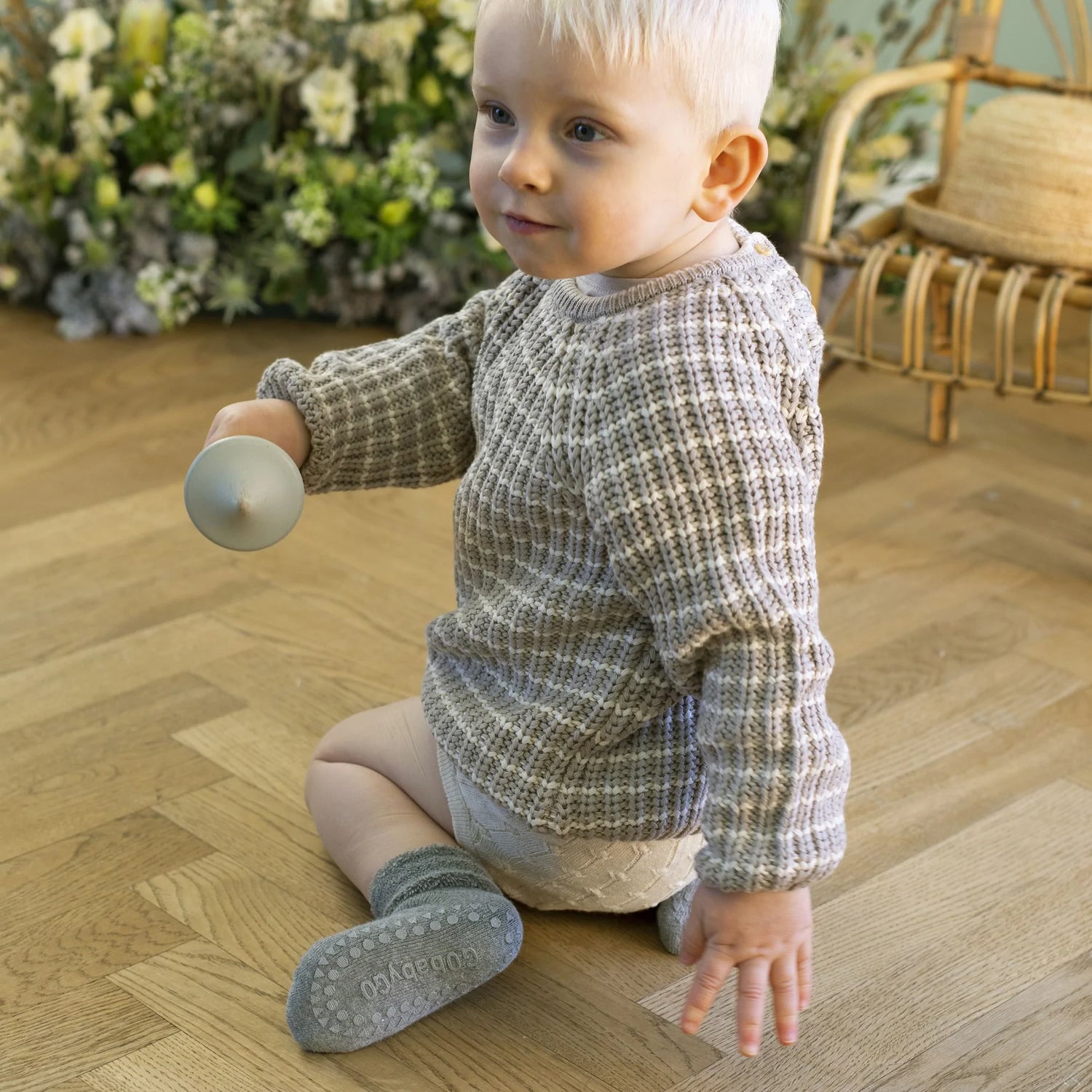 Antirutsch-Socken 'Grey Melange' - The Little One • Family.Concept.Store. 