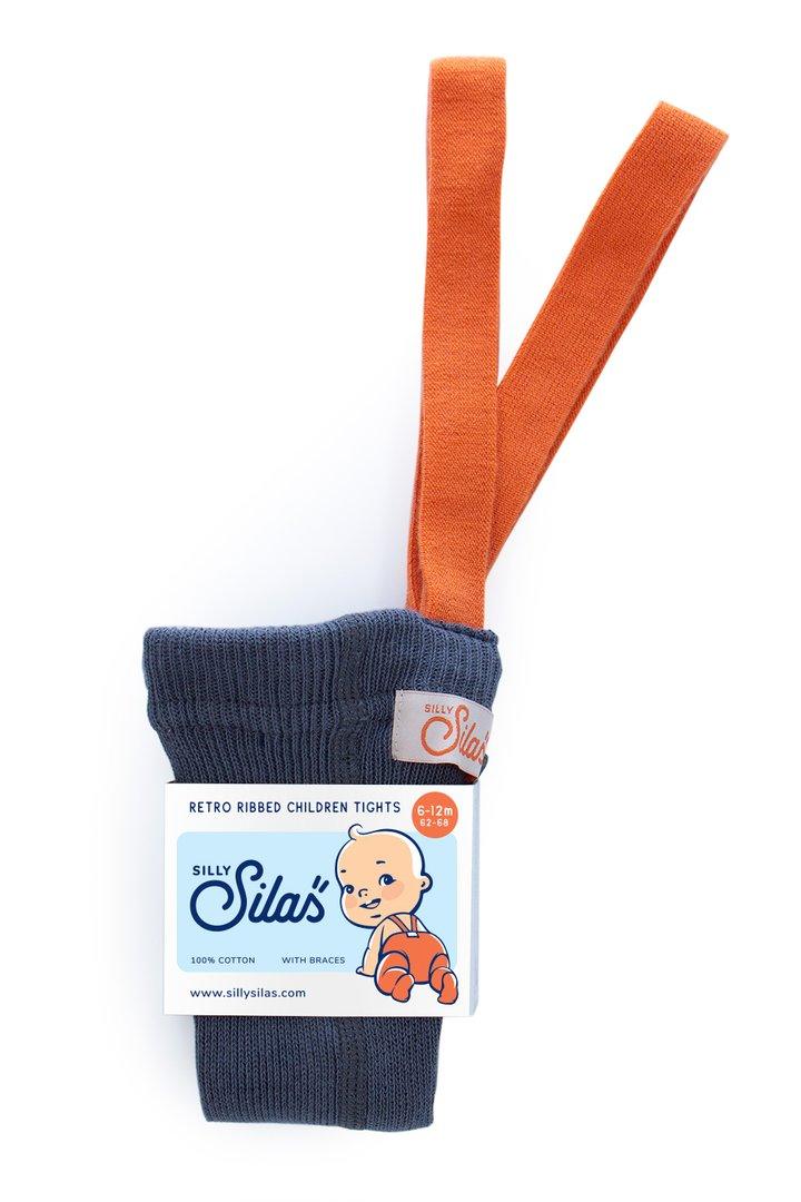Strumpfhose Footed 'Grey Orange' - The Little One • Family.Concept.Store. 