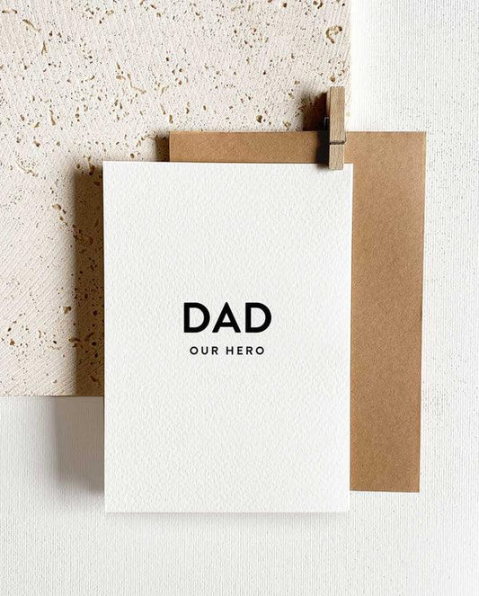 Grußkarte 'Dad our Hero' - The Little One • Family.Concept.Store.