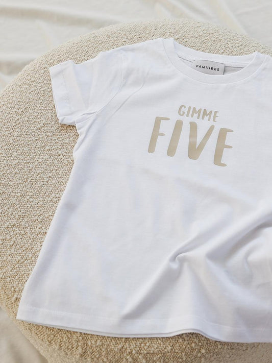Kids Meilenstein Shirt- FIVE - The Little One • Family.Concept.Store. 