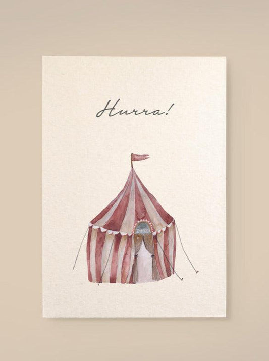 Grußkarte Zirkuszelt "Hurra" - The Little One • Family.Concept.Store. 