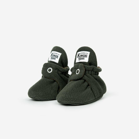 Fleece Booties 'Classic'- Olive - The Little One • Family.Concept.Store. 