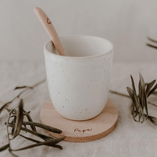 Untersetzer aus Eiche 'Papa' - The Little One • Family.Concept.Store.